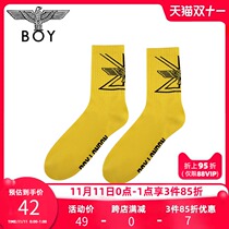 boylondon flagship 2021 autumn new rice Eagle jacquard socks men Sports tide socks women 903207