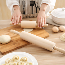 Household solid wood roller rolling pin dumpling skin walking hammer rolling noodle stick home rolling stick large small baking tool