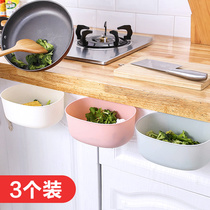 Kitchen trash can Cabinet door-mounted hanging wall-mounted cabinet door hanging small uncovered trash can Household