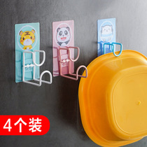 Washroom Perforated Washbasin Hook Kitchen cutting board Adhesive Hook Wall-mounted Basin Shelf Thever hanging tub accommodating frame