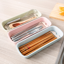 Chopstick tube chopstick cage chopstick box bucket plastic straw spoon knife fork drain tray tableware storage for home use