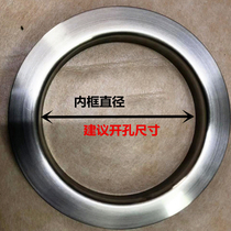Stainless steel embedded steel ring decorative cover large insert concealed interior countertop trash can