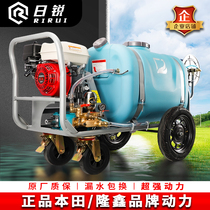 Honda gasoline spray machine high pressure farm disinfection Wood Farm carts integrated pesticide spray machine pump