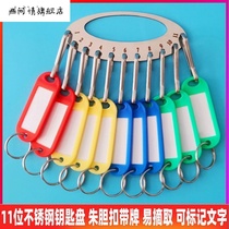 Small stainless steel key disc disc easy to disassemble the scorpion hole keychain key storage key ring big ring