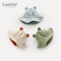 luassy baby hat spring and autumn thin boys and girls baby sun hat sunscreen children fisherman hat Spring