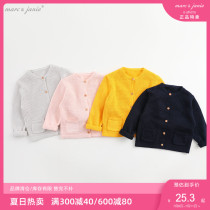 (Clearance) Mark Jenny Girls Spring and Autumn Cotton Knitted Cardigan Baby Thin Sweater Jacket 92051