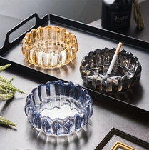 Glass ashtray creative personality trend household 2021 crystal ashtray living room fashion modern commercial office