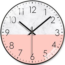 Wall clock living room home simple fashion clock Wall creative Nordic light luxury quartz clock cartoon bedroom quiet 0921