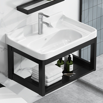 Wall-mounted Washbasin Cabinet Combined Balcony Integrated Wash Face Basin Small Family toilet Home Easy wash stand