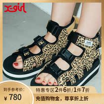 XGIRL x SUICOKE co-name fashion women foreign style casual BAO WEN soft thick bottom beach sandals