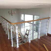 Stair handrail loft villa indoor guardrail simple modern pvc platform railing duplex bay window balcony fence