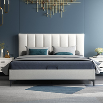Nordic technology cloth bed master bedroom light luxury simple modern double bed 1 8 meters Small Apartment 1 5 meters storage wedding bed
