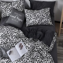 Autumn and winter thickened Crystal velvet four-piece cotton plus velvet bed BAO WEN Falai velvet bed sheet quilt cover 1 8M meter bed hat