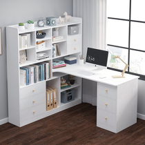 Computer desktop desk desk bookcase bookshelf one table home table bedroom corner desk combination small apartment