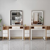 Net Red Barber shop mirror double-sided makeup hot dyeing hair cutting mirror cabinet one with lamp hair salon dedicated