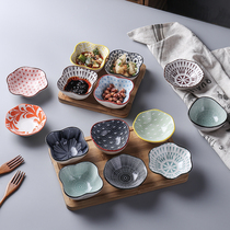 Japanese-style ceramic dish household dumpling dipping dish snack dish dish hot pot bowl soy sauce sauce sauce dish