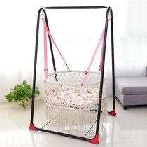 Hand-made infant cradle baby shaker swing left and right deepen increase cotton rope tassel swing hammock