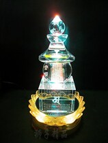 Crystal stupa seed word FIVE-wheeled pagoda with colorful lotus