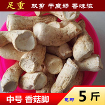 Xiang Laobo packs 5 jins new goods mushroom legs double-cut mushroom feet dry goods mushroom roots mushroom handles and mushroom handles