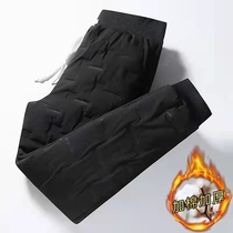 Guochao Hong Stars New Down Cotton Pants Men Winter Outwear Thickened Outdoor Sports Casual Warm Cotton Pants Casual Pants