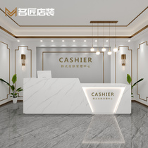 Clothing store cashier Bar shop Womens store Commercial barbershop Custom front desk reception desk Simple counter table