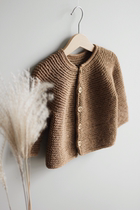 Spring cardigan childrens sweater coat needle text description translation knitting illustration non-physical