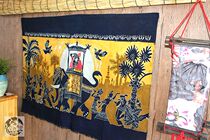 Guizhou Miao handmade batik painting cloth art painting ethnic style bar restaurant decoration painting frameless painting