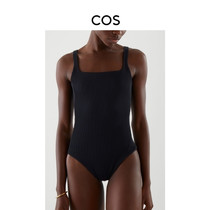 COS ladies square collar backless one-piece swimsuit blue 2021 Autumn New 0728753005
