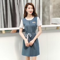 Beautician overalls Female high-end temperament Summer health club Foot bath technician Foot massage shop Beauty salon dress