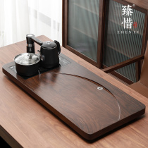 Zhen Wei modern light luxury high-grade automatic one tea tray household kung fu tea set Chinese solid wood small tea table