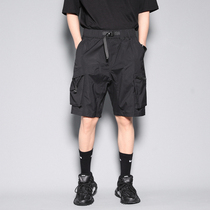 Especially recommended summer dark black loose tooling shorts mens fashion brand ins casual five-point pants black pants