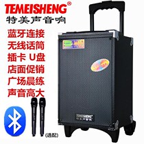 Bluetooth wireless 8 inch 10 inch outdoor high-power square dance audio portable rod charging speaker