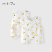 Baby leg belly baby female summer thin newborn cotton gauze vest belly circumference Male newborn belly