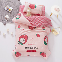 Cotton kindergarten quilt three-piece cotton children special six-piece set containing core baby nap bedding