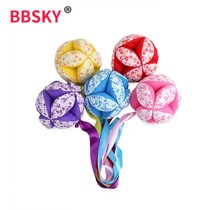 Creative cloth hand grab ball baby children rattle baby interactive cloth ball can play ball silk embroidered ball toy