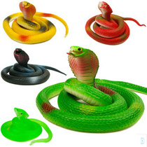 Orange butterfly children simulation rubber snake Cobra toy snake soft rubber snake adult scary spoof trick toy