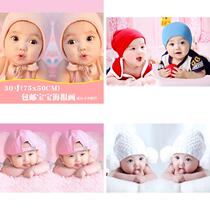 Doll pictures Baby pictures Wall stickers Baby posters prenatal education hanging paintings Doll stickers Wedding room dragon and twin portraits
