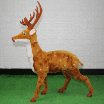  Christmas decorations Christmas fluff Deer Long-haired deer simulation deer Large deer Hotel square indoor scene layout Deer