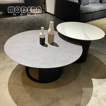 Italian rock board tea table set a few post-modern simple size round a few designer creative light luxury round combination coffee table