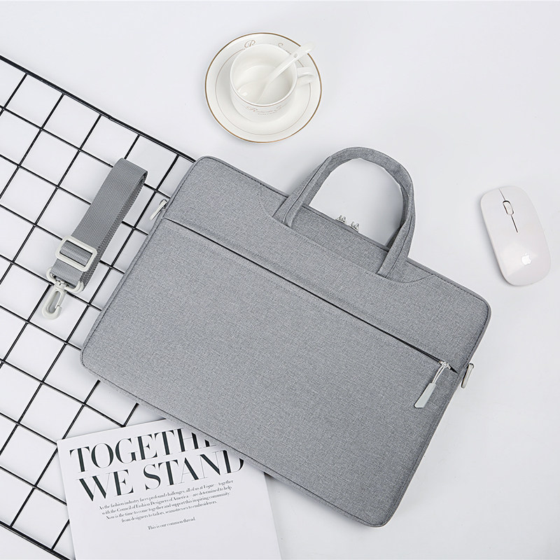 Hand-held one-shoulder water-resistant computer bag simple 14 inches men and women apply Lenovo small new Apple Xiaomi Huawei 15.6