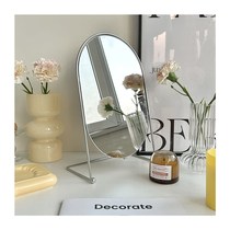 Light luxury makeup mirror bedroom desktop wrought iron student dormitory dressing mirror home retro portable beauty makeup mirror