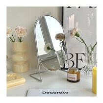Light luxury makeup mirror bedroom desktop wrought iron student dormitory dressing mirror home retro portable beauty makeup mirror