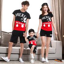 Net red parent-child clothing Summer 2020 New Tide a three-mouth mother and child mother women foreign style short sleeve T-shirt Spring