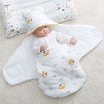 First baby maternity ward bag held by newborn baby with butterfly swaddle sleeping bag pure cotton spring autumn and winter thick baby supplies