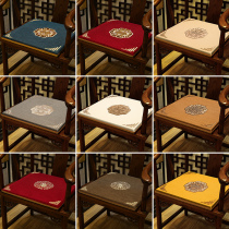 New Chinese Solid Wood Chair Cushion Red Wood Chair Seat Cushion Circle Chair Taiko Chair Cushion Non-slip Table Tea Chair Mat Customised