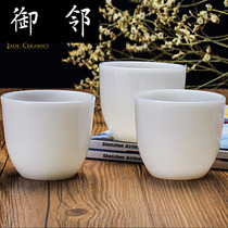 my jade porcelain straight mouth Cup Home Office Large thick heat-resistant anti-hot drinking cup tea cup with Master Cup