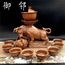 Creative ceramics easy to move out of tea water Bull Sky kung fu automatic tea set set lazy anti-hot tea maker