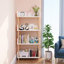Simple Bookshelf Floor Living Room Domestic Leaning Wall Bedroom Shelve Shelf Multilayer Children Bookcase Solid Wood Containing Shelf