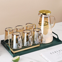 Light luxury tea cup water set household living room Family Glass Nordic cup cold water cup tea cup kettle hospitality