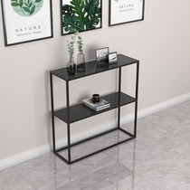 Narrow shelf against the wall sofa side shelf slit wall side table simple porch living room storage rack iron bookshelf